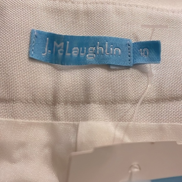 J. McLaughlin Slater Slim Pant NWT Silk White Size 10 - Picture 6 of 10